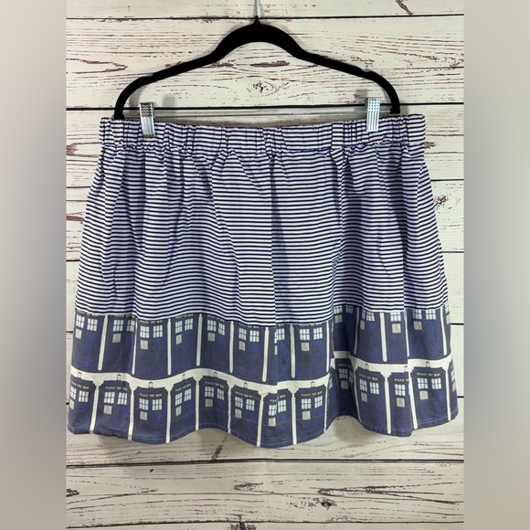 Rare Rooby Lane Doctor Who Tardis Cosplay Skirt OOAK UK based Brand in Size XL - Picture 3 of 5